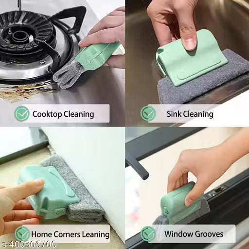 Combo of Window Groove Frame Cleaning and Window Slot Keyboard Dust Cleaning Brushes with Mini Dustpan