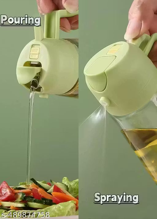 2 In 1 Oil Sprayer & Dispenser Bottle for Kitchen