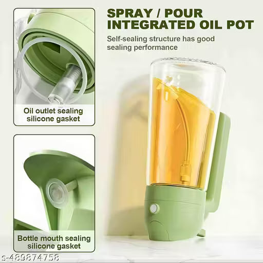 2 In 1 Oil Sprayer & Dispenser Bottle for Kitchen