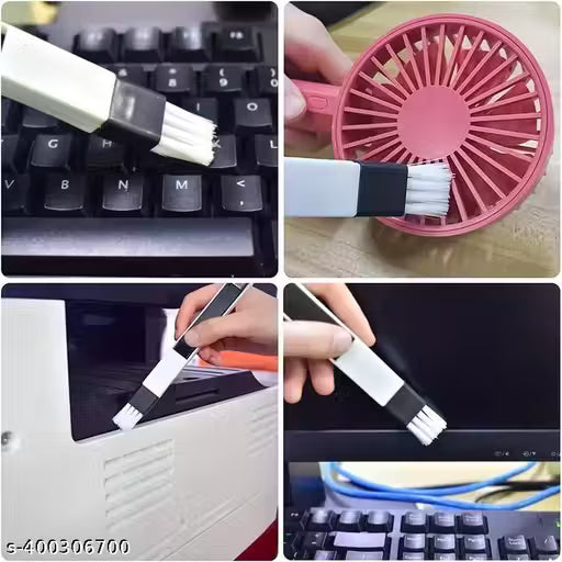 Combo of Window Groove Frame Cleaning and Window Slot Keyboard Dust Cleaning Brushes with Mini Dustpan