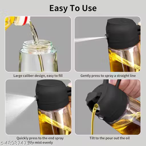 2 In 1 Oil Sprayer & Dispenser Bottle for Kitchen